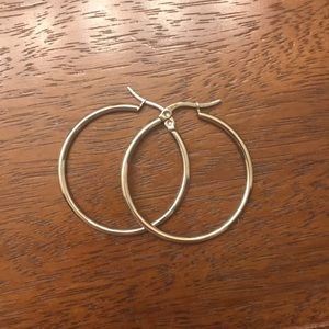 Silver-toned hoop earrings